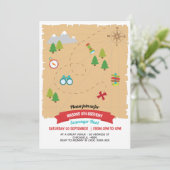 子供モダンスカベンジャー狩り誕生日パーティー 招待状 (スタンド正面)