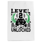 子供ユニセックスゲーマー誕生日2歳 ミディアムペーパーバッグ (正面)