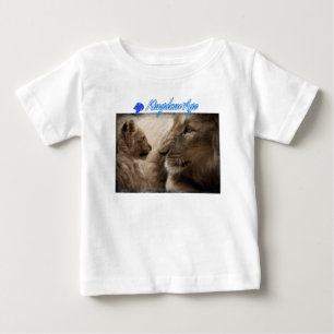 子供ライオンTシャツの子供のライオンズ写真Tシャツ ベビーTシャツ