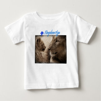 子供ライオンTシャツの子供のライオンズ写真Tシャツ ベビーTシャツ