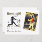 子供リトルリーグベースボール誕生日招待状 招待状 (正面/裏面)