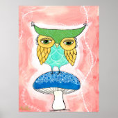 子供ルームOwl Artist Water 絵を描 Color's Kids ポスター (正面)