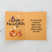 子供不気味のランタンハロウィンカード カード (内部)