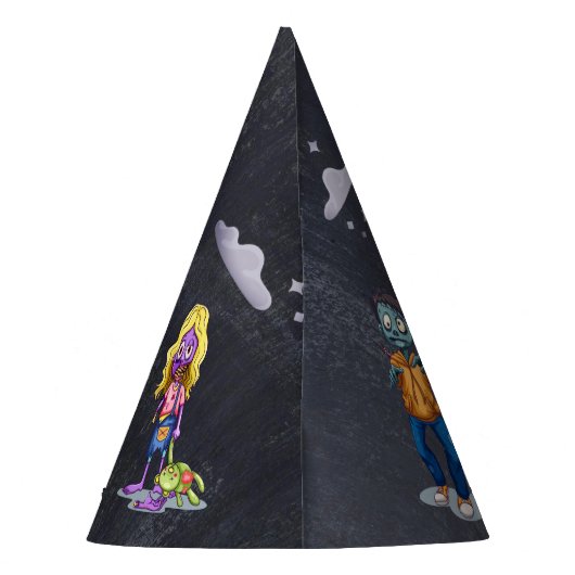 子供不気味ハロウィーン衣装バースデーパーティーハット パーティーハット (裏面)