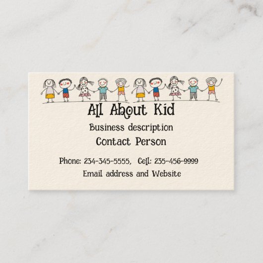 子供保育園 名刺 (正面)