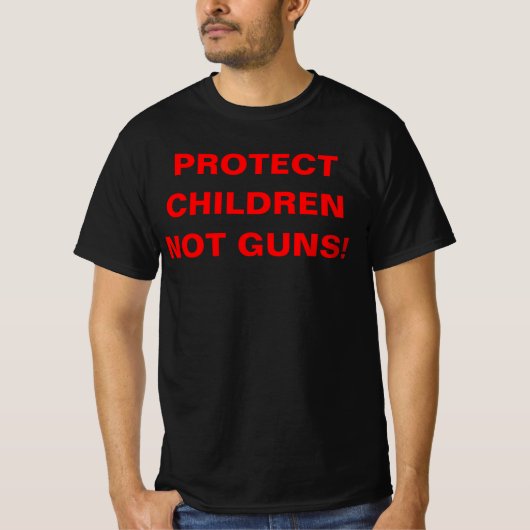 子供保護は銃じゃない!プロガン制御 Tシャツ (正面)