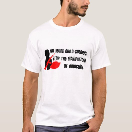 子供兵士Tシャツはもうだめだ Tシャツ (正面)