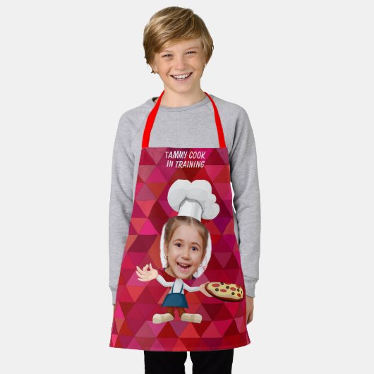 子供写真の追加 エプロン (着用した状態)