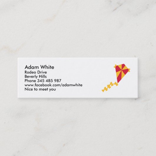 子供凧 スキニー名刺 (正面)