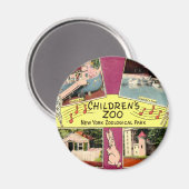 子供動物園,ブロンクス動物園, NYヴィンテージ マグネット (正面/裏面)
