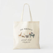 子供名パーティー動物 | 誕生日 トートバッグ (正面)