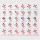 子供名ラブサンタのかわいいアソロトル ラッピングペーパー (フラット)