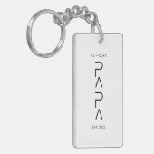 子供名父の日と垂直パパのスクリプト キーホルダー (正面左)