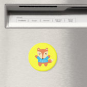 子供向けのかわいいカラフルな小さな狐 マグネット (インサイチュ (食洗機))