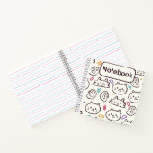 子供向けのかわいいカラフルな猫 ノートブック (内部)