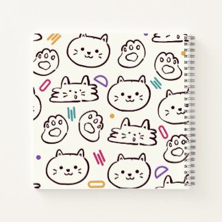 子供向けのかわいいカラフルな猫 ノートブック