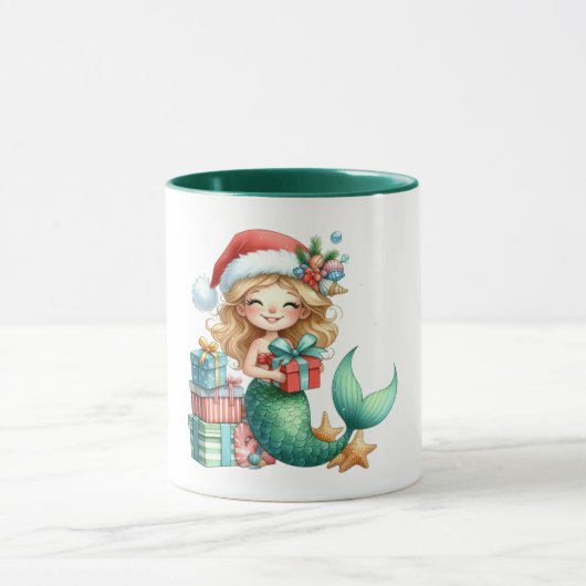 子供向けのかわいいクリスマスマグカップ – 祝祭のホリデー マグカップ (中央)