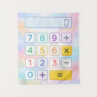 子供向けのかわいい数学計算機ポスター タペストリー