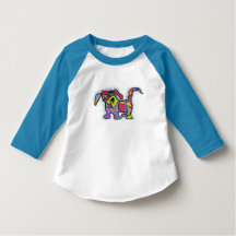 子供向けのかわいい犬のプリントTシャツ