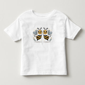 子供向けのかわいい蜂のイラスト トドラーTシャツ