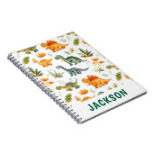 子供向けのカスタマイズできる恐竜ノート ノートブック (右側)