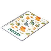 子供向けのカスタマイズできる恐竜ノート ノートブック (左側)