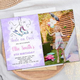 子供向けのカスタマイズ可能なスケートパーティーの招待状 招待状