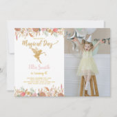 子供向けのカスタマイズ可能な妖精パーティー招待状 招待状 (正面)