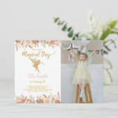 子供向けのカスタマイズ可能な妖精パーティー招待状 招待状 (スタンド正面)