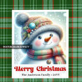 子供向けのカートゥーン クリスマス スノーマン ナプキン デジタル