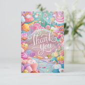 子供向けのキャンディーランドの感謝カード サンキューカード (スタンド正面)