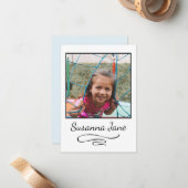 子供向けのシンプルでモダンな写真のメモカード ノートカード (正面/裏面インサイチュ)