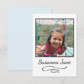 子供向けのシンプルでモダンな写真のメモカード ノートカード (正面/裏面)