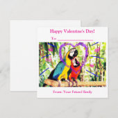 子供向けのファンキーな教室バレンタインラブパラッツ シーズンカード (正面/裏面)