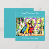 子供向けのファンキーな教室バレンタインラブパラッツ シーズンカード (正面/裏面)