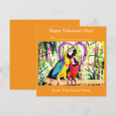 子供向けのファンキーな教室バレンタインラブパラッツ シーズンカード (正面/裏面)