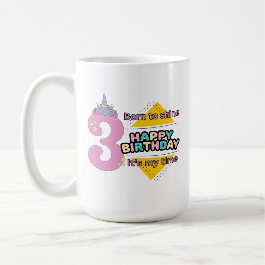 子供向けのユニコーン コーヒーマグ デザイン コーヒーマグカップ (左)