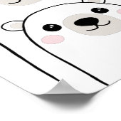子供向けの可愛いクマの壁アート ポスター (角)