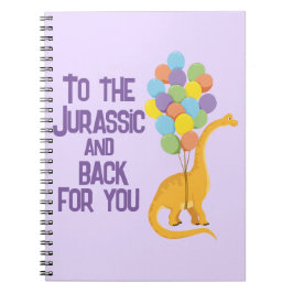 子供向けの恐竜バレンタイン学校ギフト 紫 ノートブック
