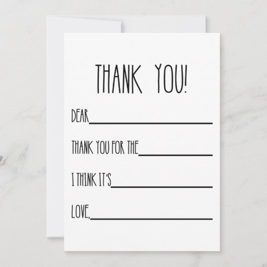 子供向けの感謝カード サンキューカード (正面)