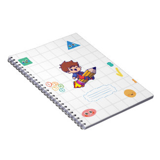 子供向けの楽しいデザインのスパイラルノート ノートブック