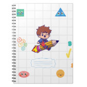 子供向けの楽しいデザインのスパイラルノート ノートブック (正面)