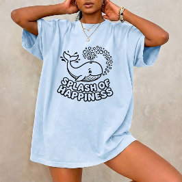 子供向けの楽しいバスルーム グラフィックTシャツ - 泡クジラ Tシャツ