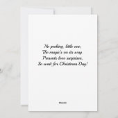 子供向けの詩と一緒に楽しむ、のぞき見禁止カード シーズンカード (裏面)