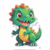 子供向けの赤ちゃん恐竜キャラクター シール (正面)