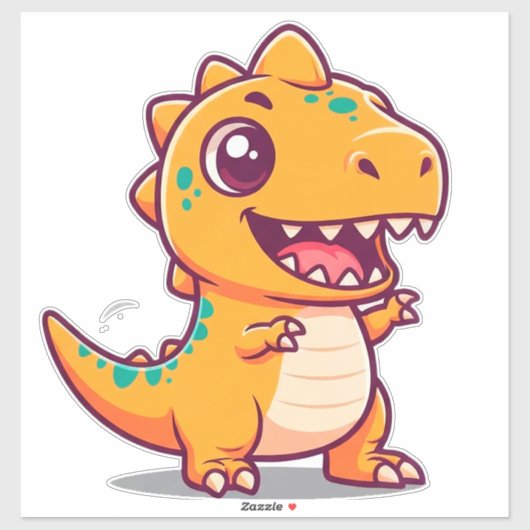 子供向けの赤ちゃん恐竜キャラクター シール (シート)
