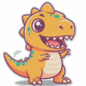 子供向けの赤ちゃん恐竜キャラクター シール (正面)