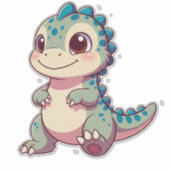 子供向けの赤ちゃん恐竜キャラクター シール (正面)