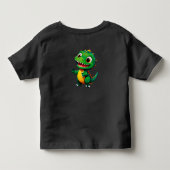 子供向けの赤ちゃん恐竜キャラクター トドラーTシャツ (裏面)