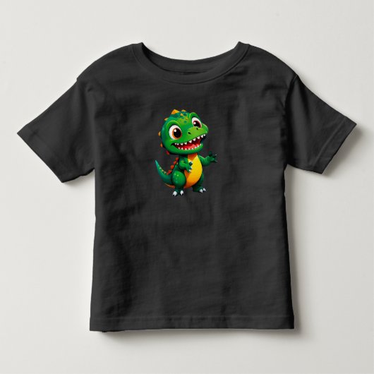 子供向けの赤ちゃん恐竜キャラクター トドラーTシャツ (正面)